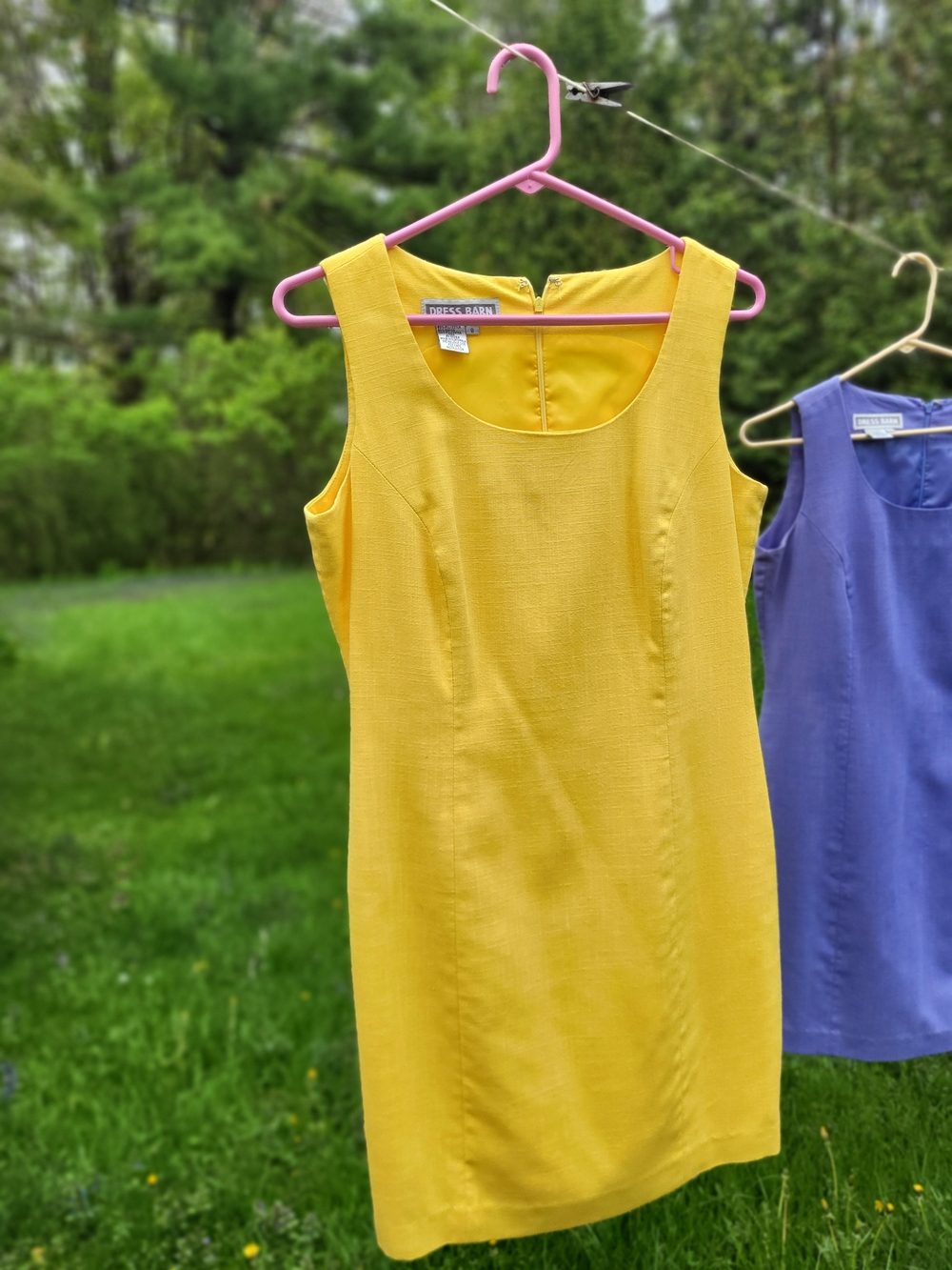 Dress Barn Yellow Sleeveless Sheath Dress